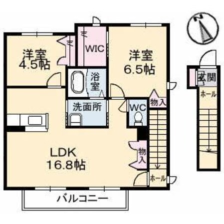 シャーメゾン光Ⅱの物件間取画像